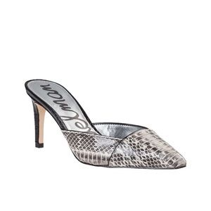 SAM EDELMAN Odelia Mule Pump Ivory Snake Size 9